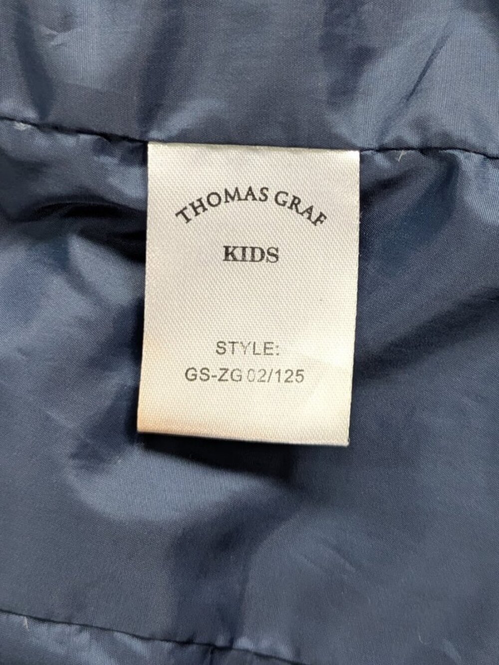 Thomas Graf Girls Down Puffer Coat Size 6 EU 116 Navy School Coat European - Picture 12 of 13
